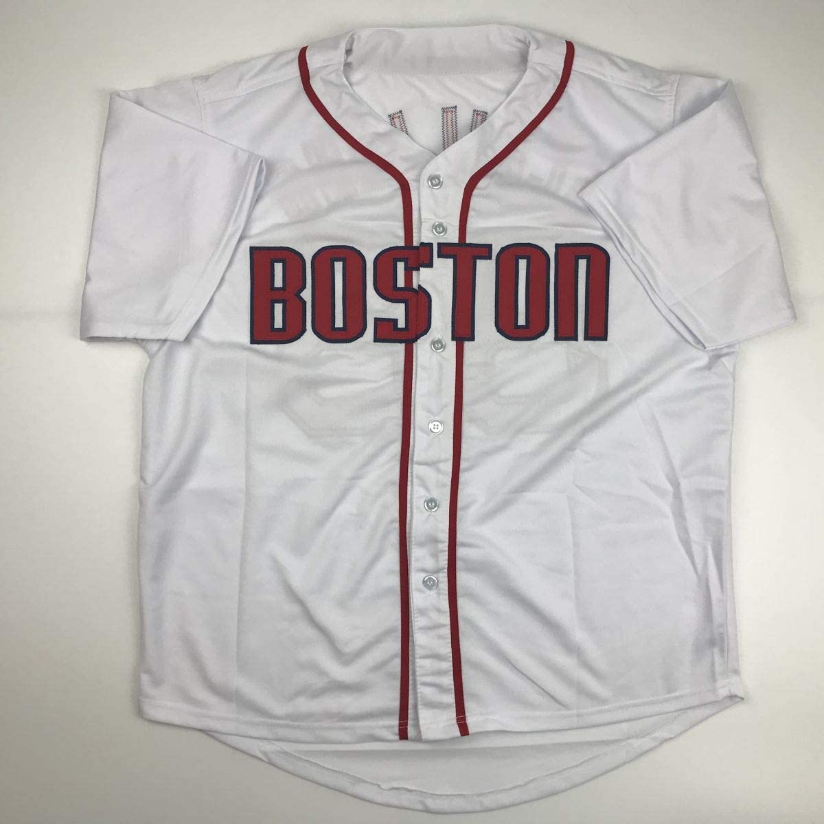 Autographed/Signed Curt Schilling Boston White Baseball Jersey JSA COA