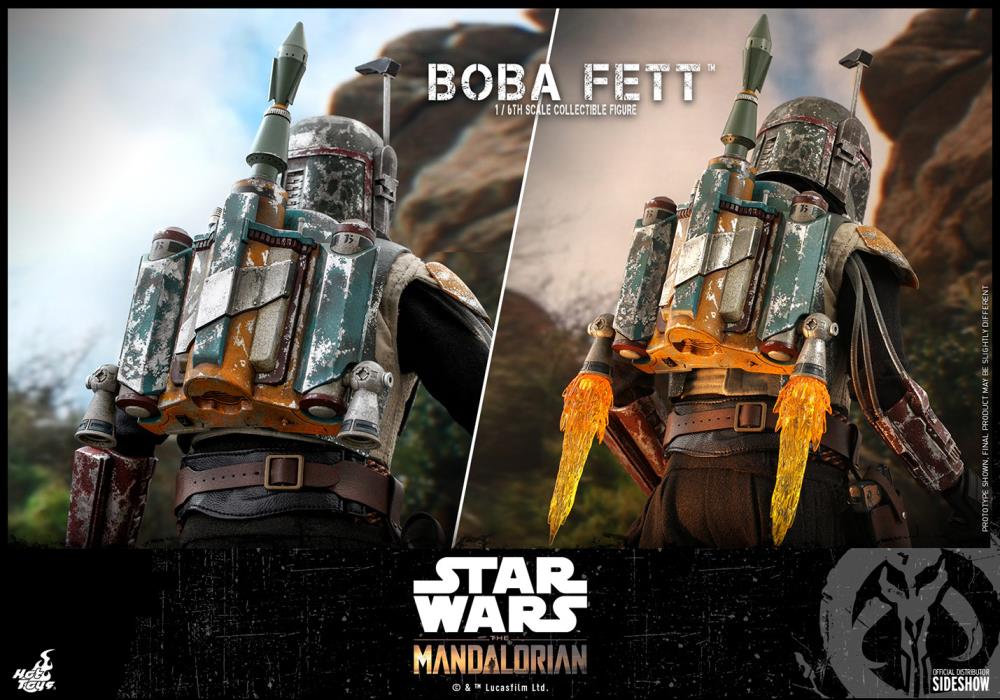 Star Wars Boba Fett Mandalorian Hot Toys 1:6 Action Figure Disney Sideshow NIB