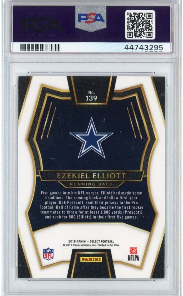 Graded 2016 Panini Select Ezekiel Elliott #139 Rookie RC Football Card PSA 10 Gem Mint