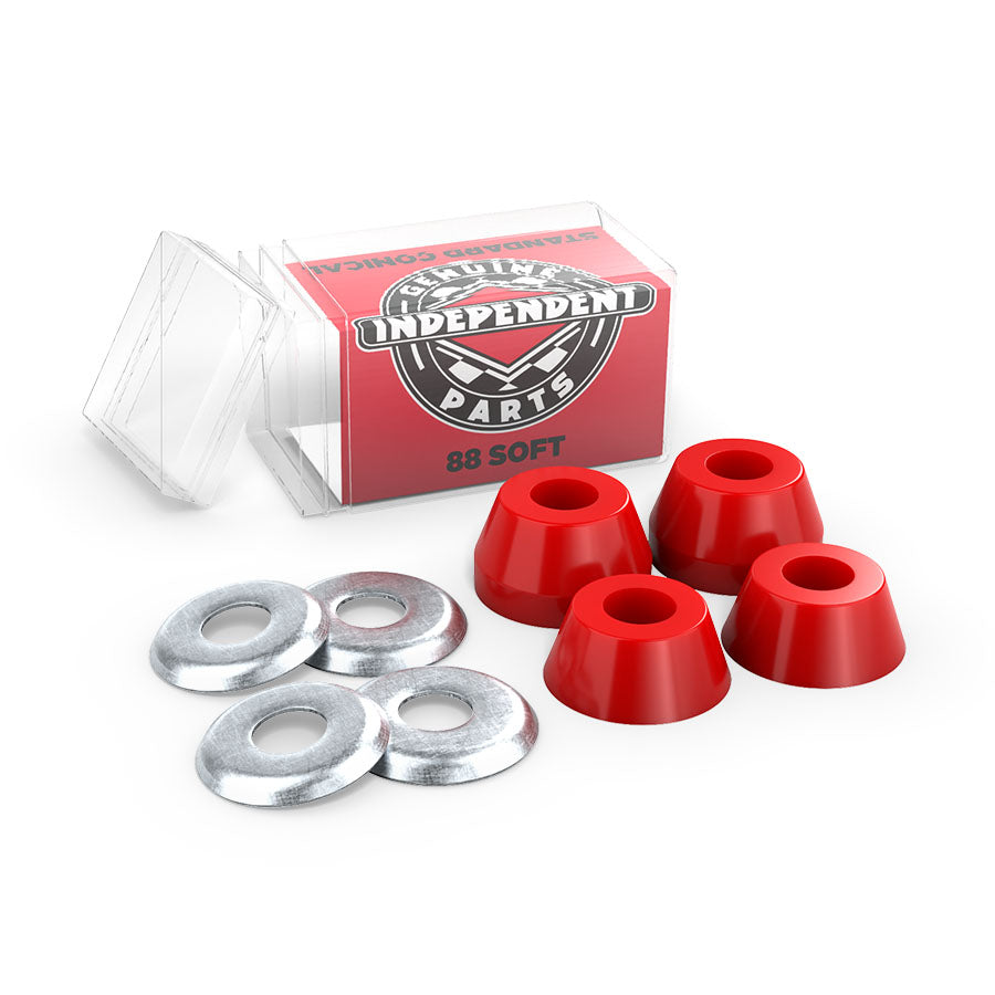 Independent Standard Conical Cushions Soft 88a Red Skateboard Truck Bushings