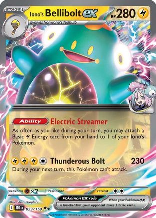 Iono's Bellibolt ex 053/159 - SV09 Journey Together Holofoil