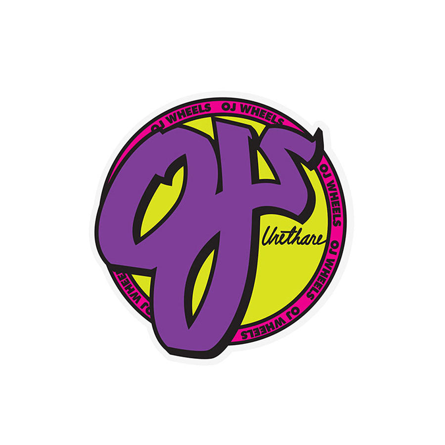 OJ Wheels Purple 3" Sticker