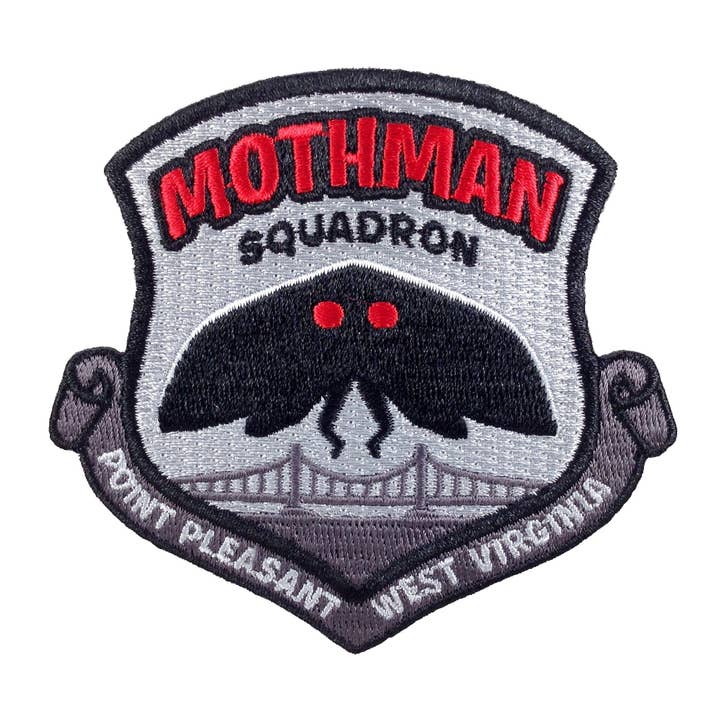 Monsterologist: Embroidered Patch - Cryptid Command - Mothman Squadron Point Pleasant