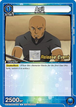 Agil (UEPR/SAO-1-038) - UE07BT Sword Art Online Release Event Cards