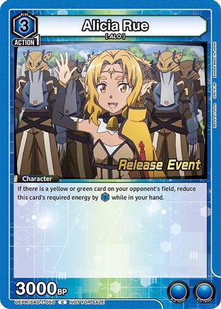 Alicia Rue (UEPR/SAO-1-050) - UE07BT Sword Art Online Release Event Cards