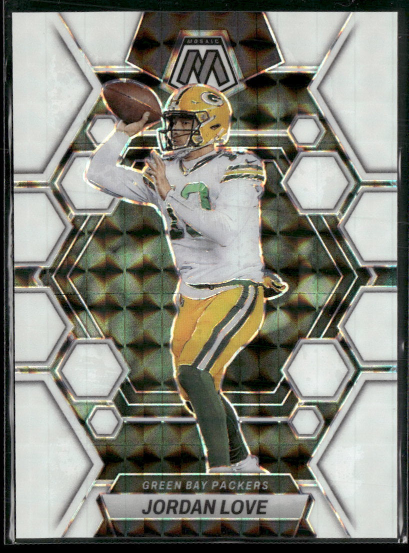 2023 Panini Mosaic White Mosaic Jordan Love #/25 #83