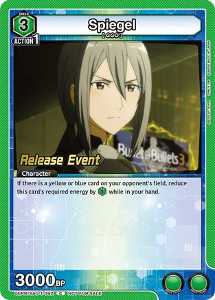 Spiegel (UEPR/SAO-1-092) - UE07BT Sword Art Online Release Event Cards
