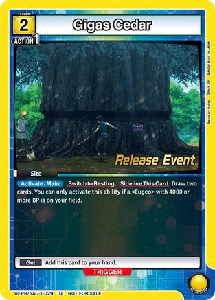 Gigas Cedar (UE07BT/SAO-1-029) - UE07BT Sword Art Online Release Event Cards