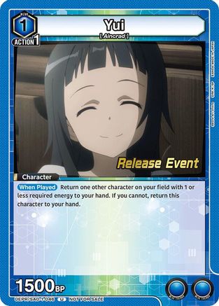 Yui (046) (UEPR/SAO-1-046) - UE07BT Sword Art Online Release Event Cards