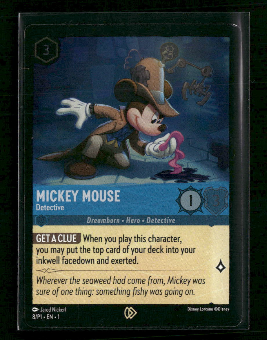 Disney Lorcana Promo Cards Mickey Mouse - Detective #8