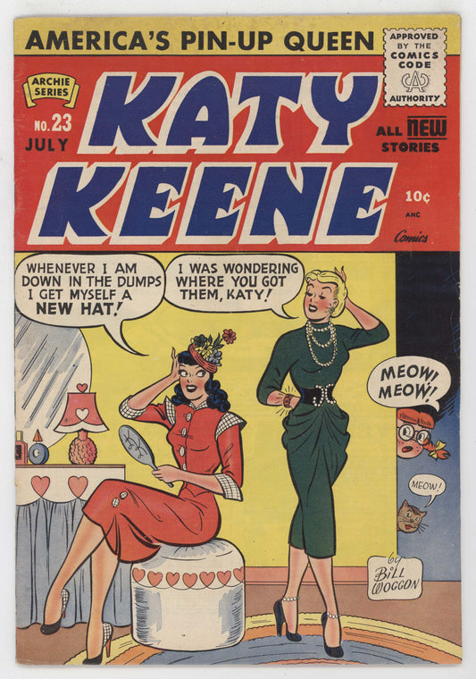 Katy Keene 23 Archie 1955 VG FN Bill Woggon GGA Cat Fight