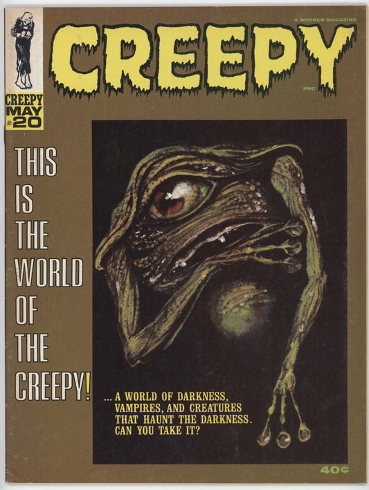 Creepy Magazine 20 Warren 1968 VF Albert Nuetzell Archie Goodwin