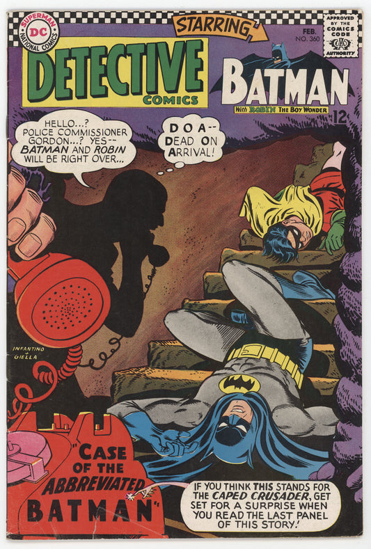 Batman Detective Comics 360 DC 1967 VG FN Carmine Infantino Robin Elongated Man