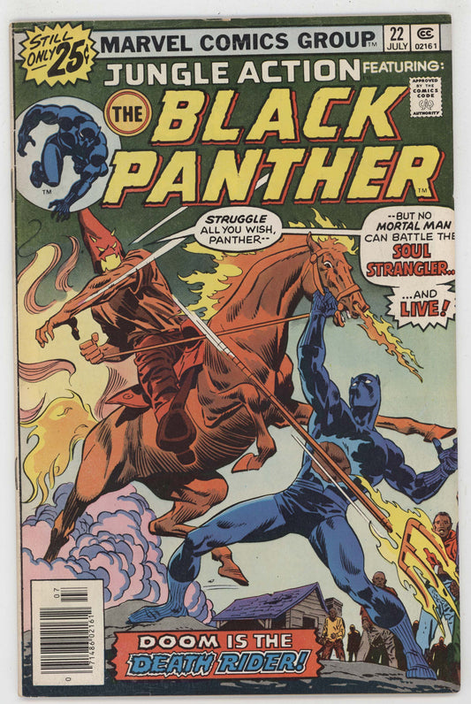 Jungle Action 22 Marvel 1976 FN Black Panther 1st Soul Strangler Rich Buckler