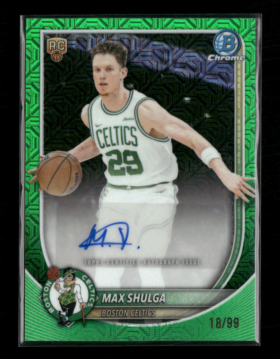 2025-26 Bowman Chrome Green Mojo Refractors Max Shulga #/99 #BCV-53