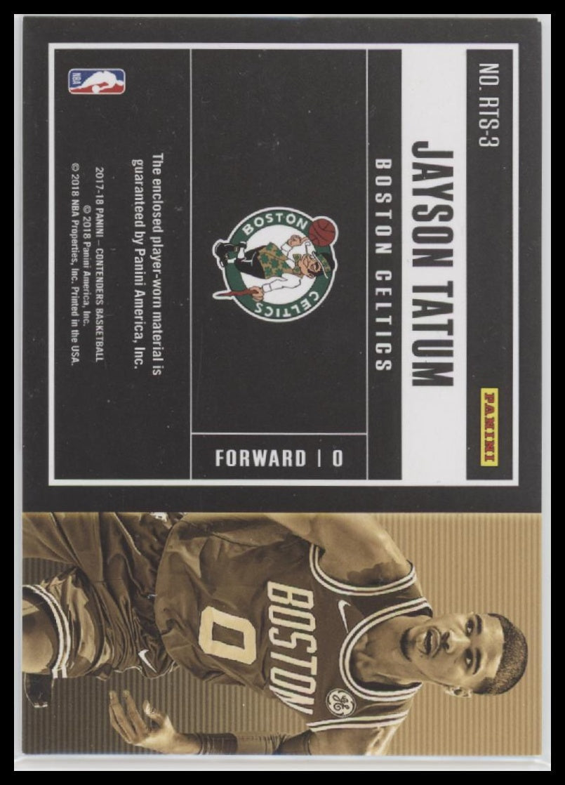 2017-18 Panini Contenders Rookie Ticket Swatches Jayson Tatum #RTS-3