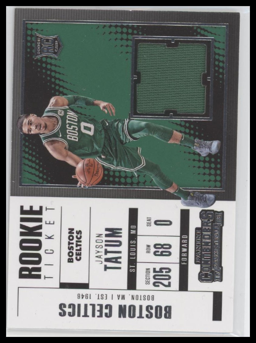 2017-18 Panini Contenders Rookie Ticket Swatches Jayson Tatum #RTS-3