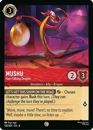 Mushu - Fast-Talking Dragon (130/204) - Reign of Jafar Cold Foil