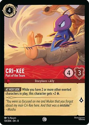 Cri-Kee - Part of the Team (131/204) - Reign of Jafar Cold Foil