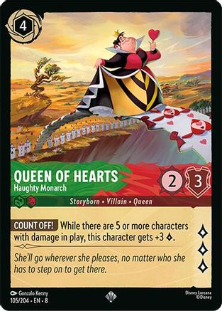 Queen of Hearts - Haughty Monarch (105/204) - Reign of Jafar
