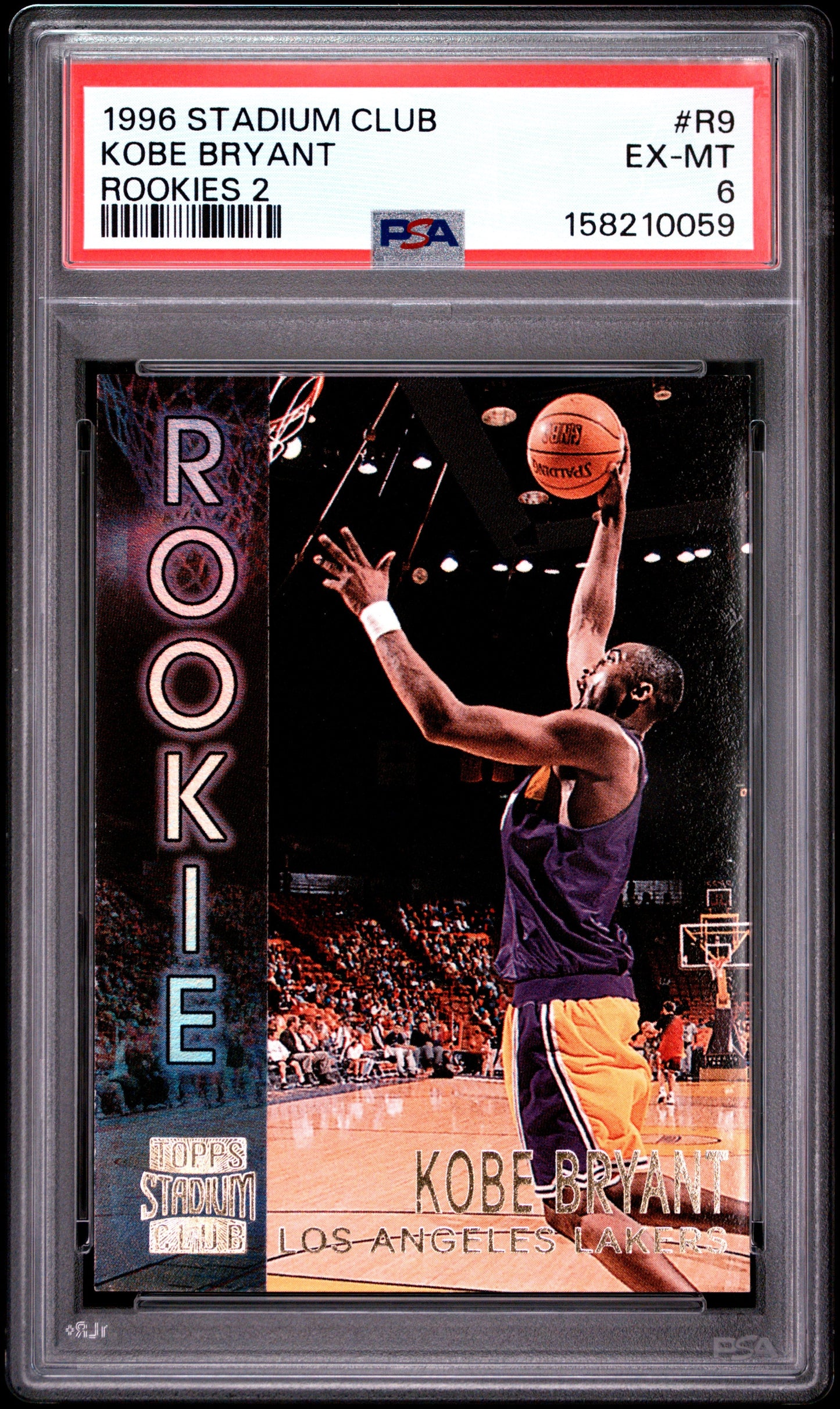 1996 Stadium Club Rookies 2 Rookies 2 Kobe Bryant 6 PSA #R9