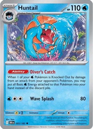 Huntail 055 - SV10 Destined Rivals Reverse Holofoil