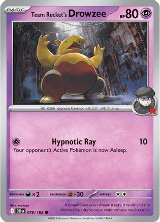 Team Rocket's Drowzee 079 - SV10 Destined Rivals