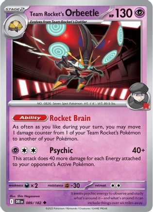Team Rocket's Orbeetle 089/182 - SV10 Destined Rivals