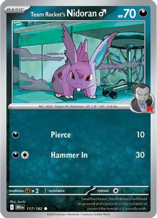 Team Rocket's Nidoran M 117 - SV10 Destined Rivals