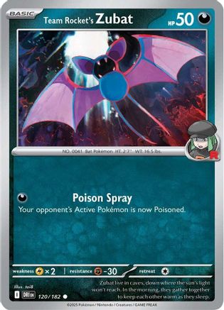 Team Rocket's Zubat 120 - SV10 Destined Rivals Reverse Holofoil