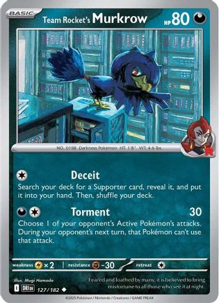 Team Rocket's Murkrow 127/182 - SV10 Destined Rivals