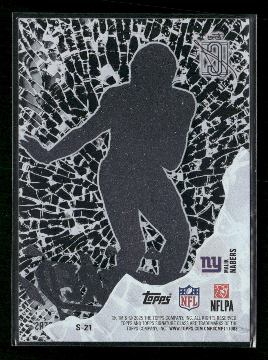 2025 Topps Signature Class Shattered Malik Nabers #S-21