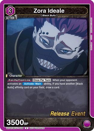 Zora Ideale (UE08BT/BCV-1-008) - UE08BT Black Clover Release Event Cards