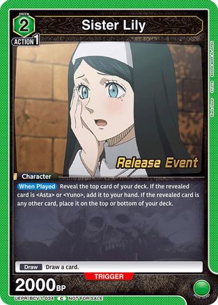 Sister Lily (UEPR/BCV-1-034) - UE08BT Black Clover Release Event Cards