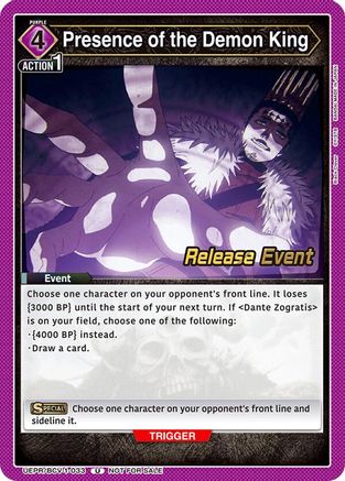 Presence of the Demon King (UEPR/BCV-1-033) - UE08BT Black Clover Release Event Cards
