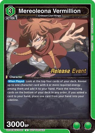 Mereoleona Vermillion (041) (UEPR/BCV-1-041) - UE08BT Black Clover Release Event Cards