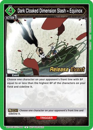 Dark Cloaked Dimension Slash ~ Equinox (UEPR/BCV-1-066) - UE08BT Black Clover Release Event Cards