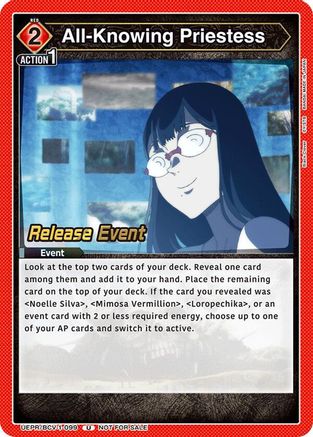 All-Knowing Priestess (UEPR/BCV-1-099) - UE08BT Black Clover Release Event Cards