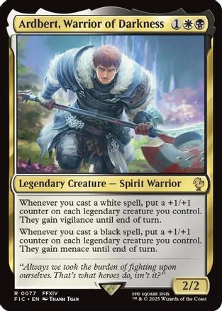 Ardbert, Warrior of Darkness (Surge Foil) (FIC-077) - Commander: FINAL FANTASY Foil