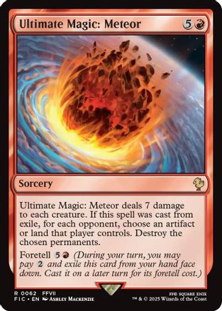 Ultimate Magic: Meteor (Surge Foil) (FIC-062) - Commander: FINAL FANTASY Foil