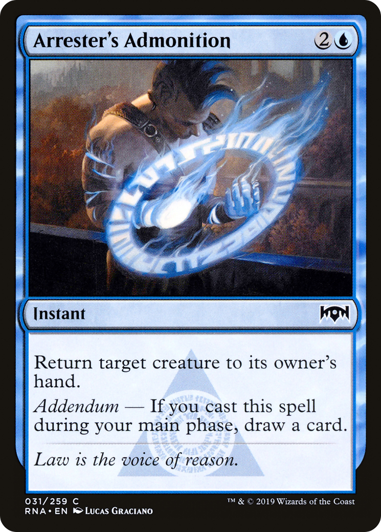 Arrester's Admonition (RNA-031) - Ravnica Allegiance