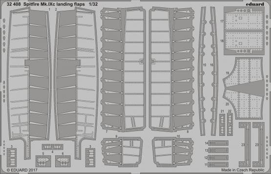 Eduard 32408 1/32 Aircraft- Spitfire Mk IXc Landing Flaps for RVL