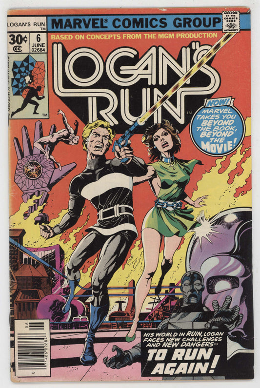 Logans Run 6 Marvel 1977 VG Thanos Drax Paul Gulacy