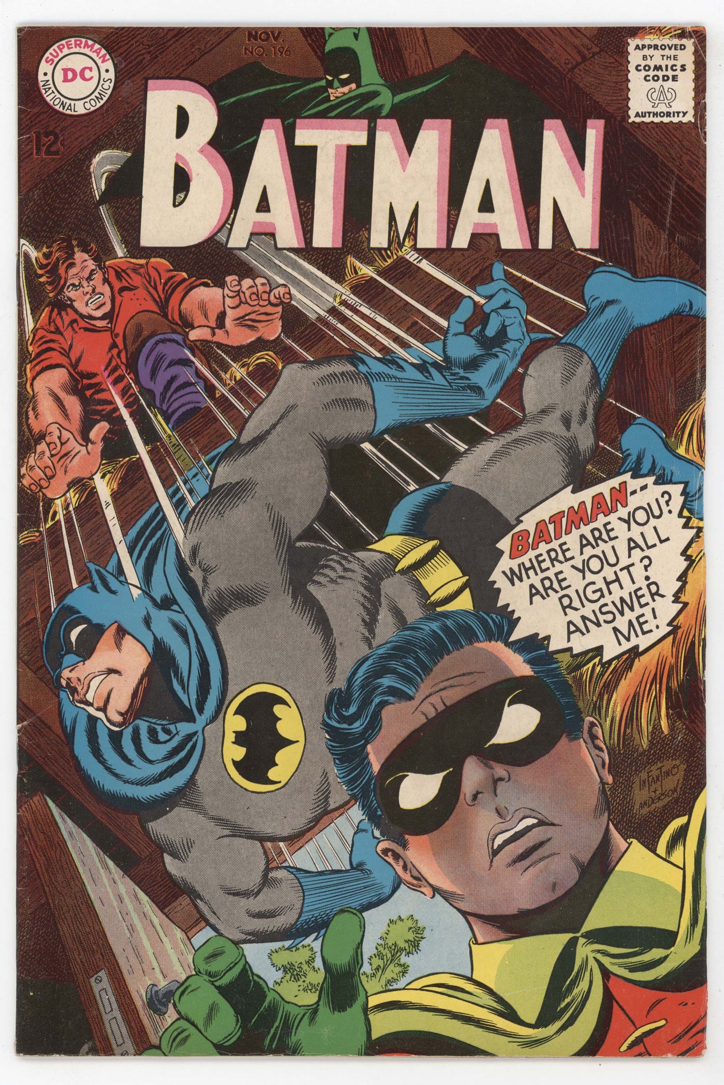 Batman 196 DC 1967 FN Robin Carmine Infantino Gardner Fox