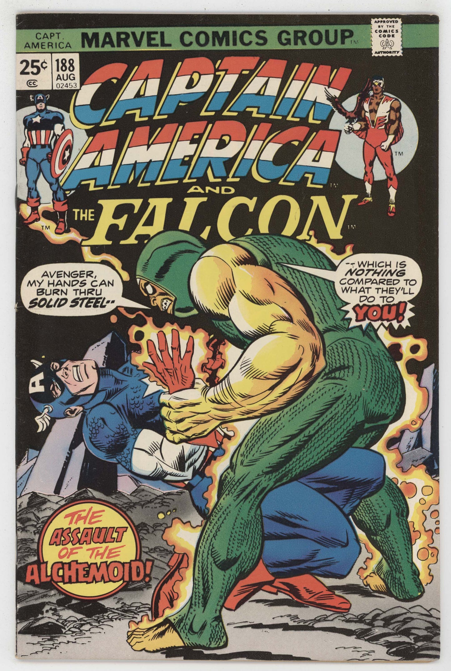 Captain America 188 Marvel 1975 VF Gil Kane Falcon