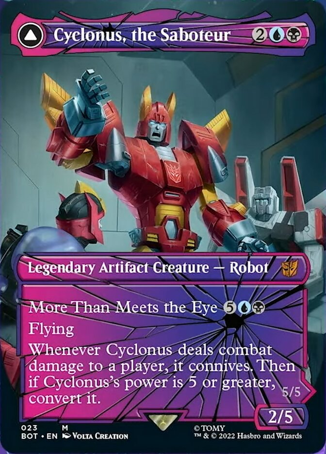 Cyclonus, the Saboteur // Cyclonus, Cybertronian Fighter (BOT-023) - Transformers: (convertdfc, shatteredglass) (Borderless) Foil