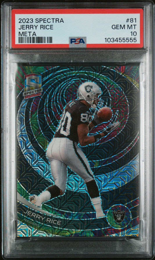 2023 Panini Spectra Meta Jerry Rice 10 PSA #81