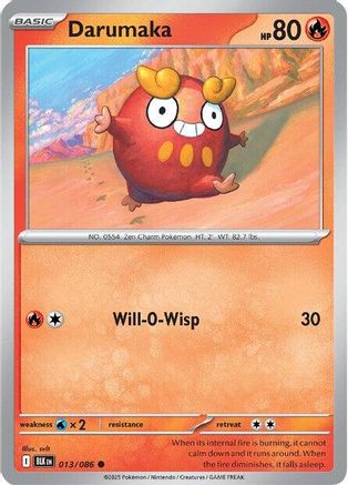 Darumaka 013/086 - SV Black Bolt Reverse Holofoil