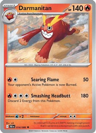 Darmanitan 014/086 - SV Black Bolt Reverse Holofoil