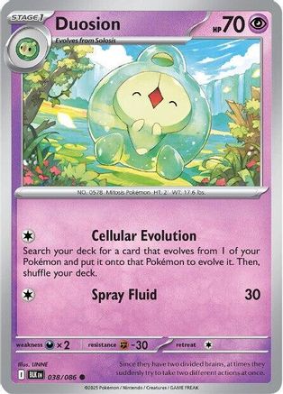 Duosion 038/086 - SV Black Bolt Reverse Holofoil